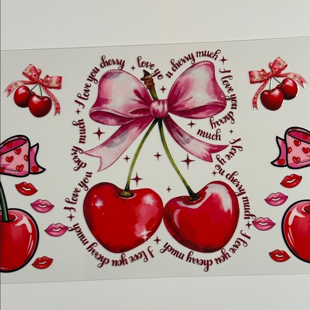 Love You Cherry Much Cup Decal